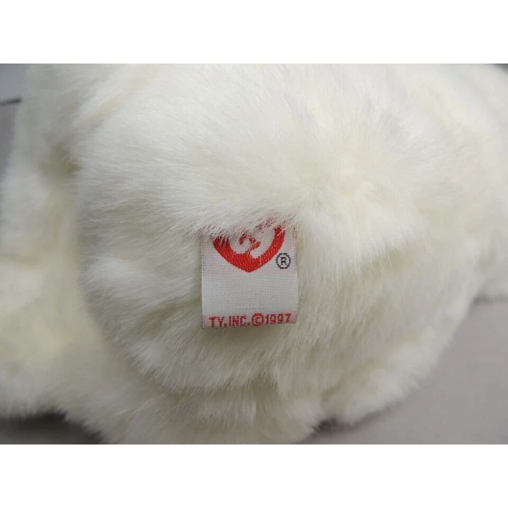 Ty Beanie Buddies Bear Romeo‎ White Valentines Day Heart Stuffed Plush 1997